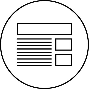 Web arayüzü simgesi, vektör illüstrasyonu