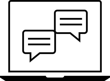 SMS ve Metin konuşma ikonu vektör illüstrasyonu