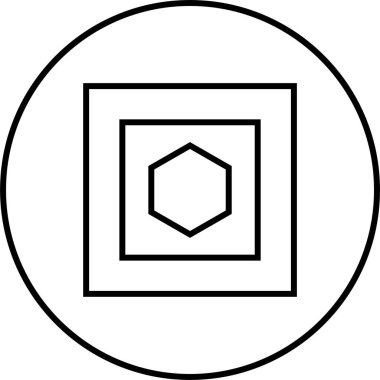 Soyut simge şablonu, vektör illüstrasyonu