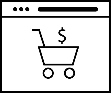 İnternetten alışveriş. Web simgesi