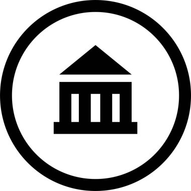 Banka. Web simgesi basit illüstrasyon