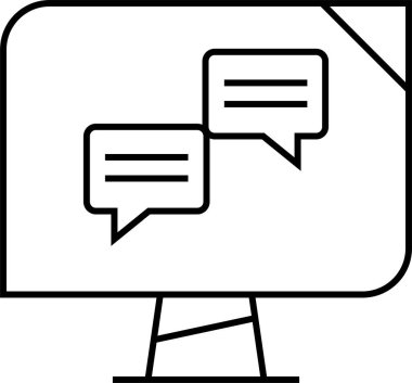 SMS ve Metin konuşma ikonu vektör illüstrasyonu