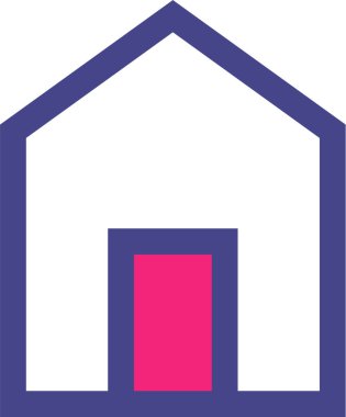 Basit emlak konsepti simgesi, vektör illüstrasyonu