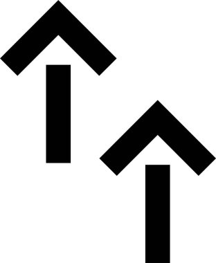 kullanıcı arayüzü yukarı ok simgesi, vektör illüstrasyonu