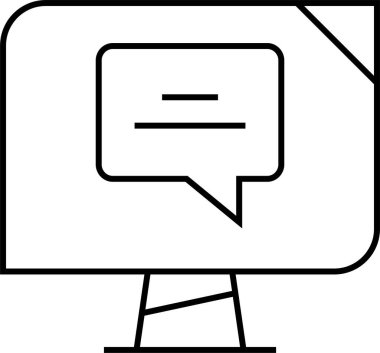 SMS ve Metin konuşma ikonu vektör illüstrasyonu