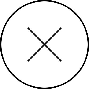 Bir çapraz simgenin vektör illüstrasyonu