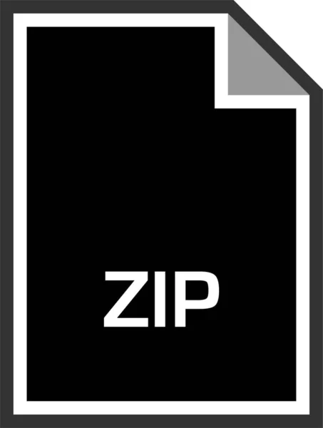 Zip Icono Archivo Vector Ilustración — Vector de stock