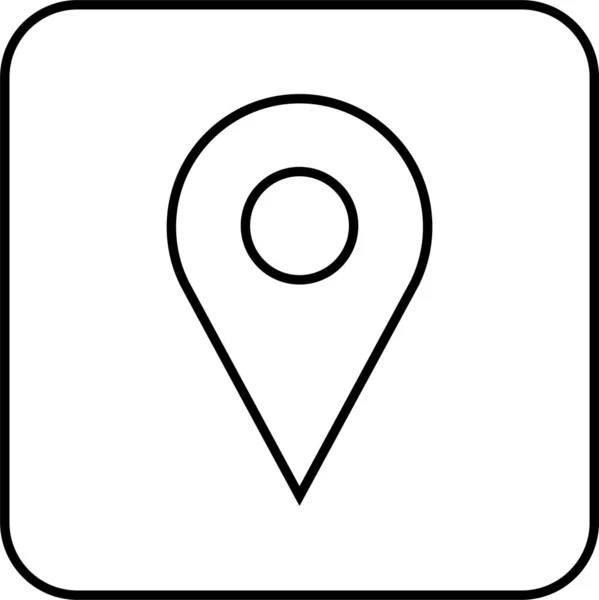 Locatie Icoon Navigatie Icoon Kaartpictogram Vectorafbeelding — Stockvector