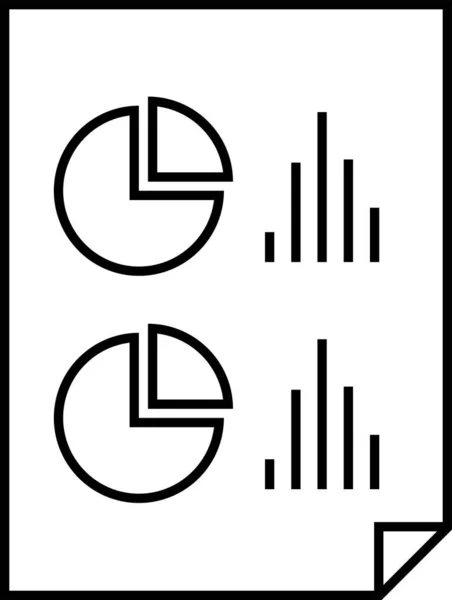 Illustration Vectorielle Icône Rapport Simple — Image vectorielle