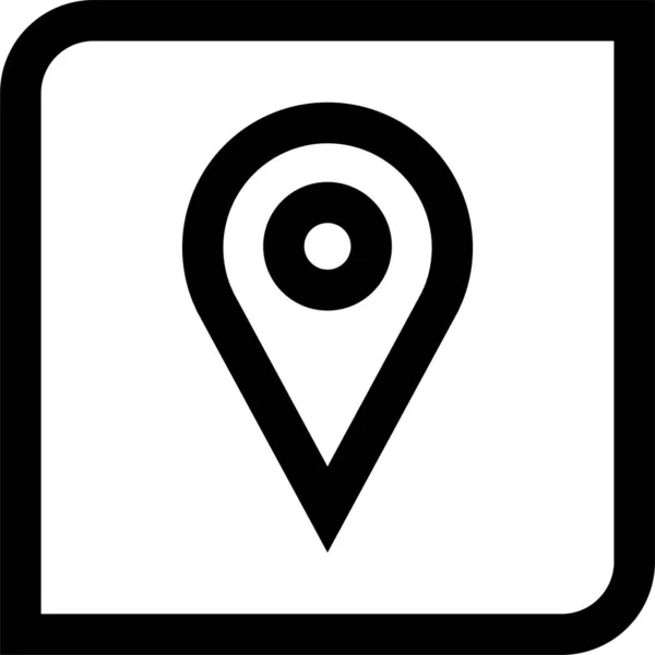 Locatie Icoon Navigatie Icoon Kaartpictogram Vectorafbeelding — Stockvector