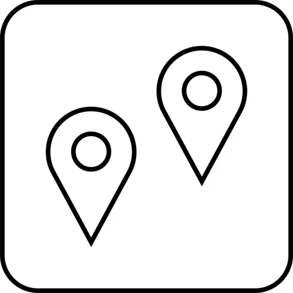 Locatie Icoon Navigatie Icoon Kaartpictogram Vectorafbeelding — Stockvector