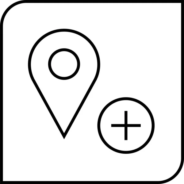 Locatie Icoon Navigatie Icoon Kaartpictogram Vectorafbeelding — Stockvector