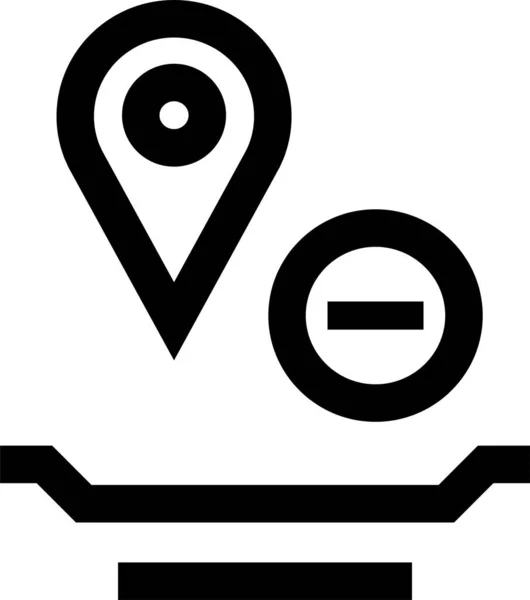 Icona Della Posizione Icona Navigazione Mappa Icona Illustrazione Vettoriale — Vettoriale Stock