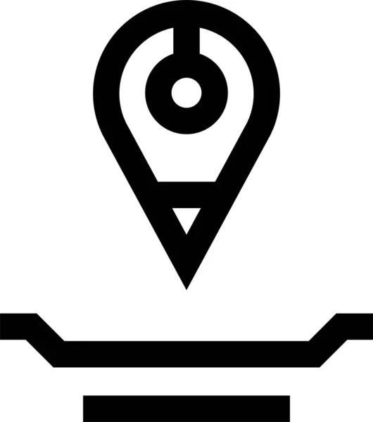 Ícone Localização Ícone Navegação Mapa Ícone Ilustração Vetor — Vetor de Stock