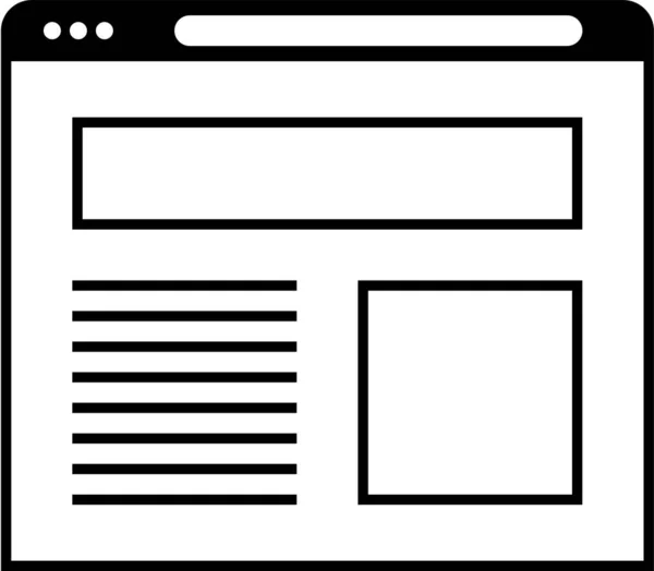 Ícone Interface Web Ilustração Vetorial — Vetor de Stock