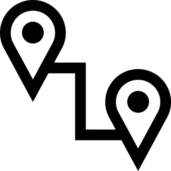 Locatie Icoon Navigatie Icoon Kaartpictogram Vectorafbeelding — Stockvector