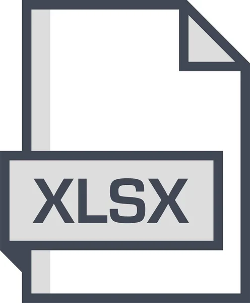 Xlsx Dokumentum Ikon Vektor Illusztráció — Stock Vector