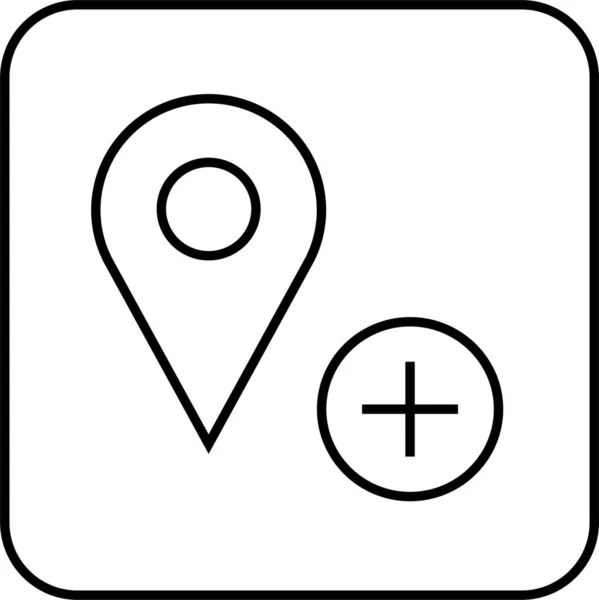 Locatie Icoon Navigatie Icoon Kaartpictogram Vectorafbeelding — Stockvector