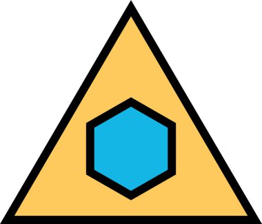 üçgenler soyut işaret vektör çizimi