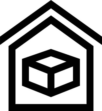 Basit emlak konsepti simgesi, vektör illüstrasyonu