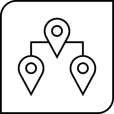 Konum simgesi. Yönlendirme simgesi. Harita Simgesi, Vektör İllüstrasyonu