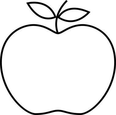 Elma. Web simgesi basit illüstrasyon