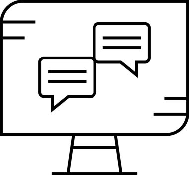 SMS ve Metin konuşma ikonu vektör illüstrasyonu