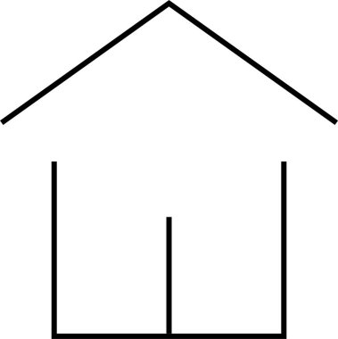 Gayrimenkul simgesinin vektör illüstrasyonu