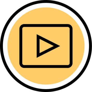 video simgesi, vektör illüstrasyonunu çal