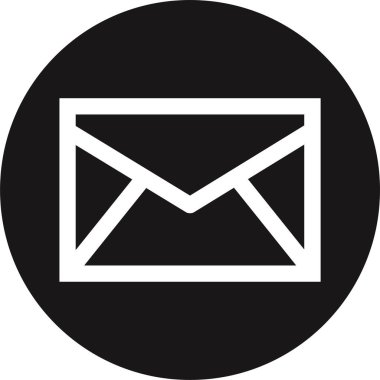 Basit e- posta simgesi, vektör illüstrasyonu