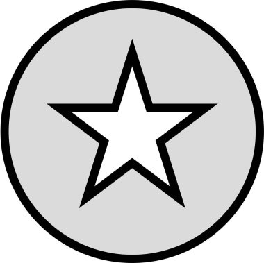 Basit yıldız simgesi, vektör illüstrasyonu