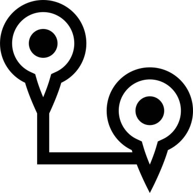 Konum simgesi. Yönlendirme simgesi. Harita Simgesi, Vektör İllüstrasyonu