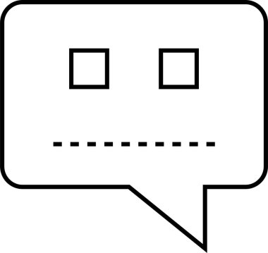 SMS ve Metin konuşma ikonu vektör illüstrasyonu