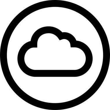 Bulut. Web simgesi basit tasarım