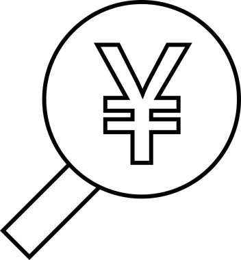 yen simge vektör illüstrasyonu