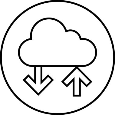 Bulut. Web simgesi basit illüstrasyon