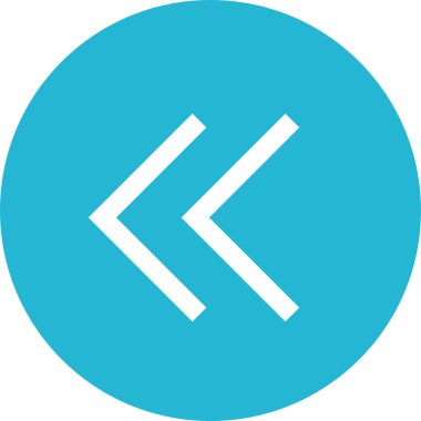 Basit arka ok simgesi, vektör illüstrasyonu