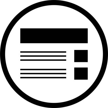 Web arayüzü simgesi, vektör illüstrasyonu