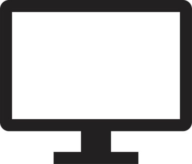 Monitör. Web simgesi basit illüstrasyon