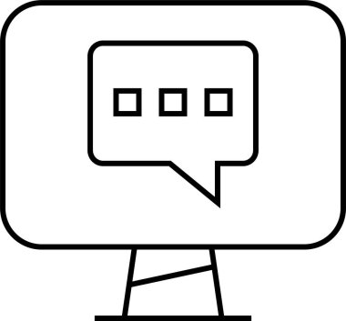 SMS ve Metin konuşma ikonu vektör illüstrasyonu