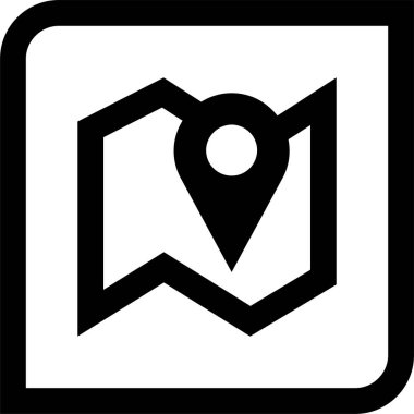 Konum simgesi. Yönlendirme simgesi. Harita Simgesi, Vektör İllüstrasyonu