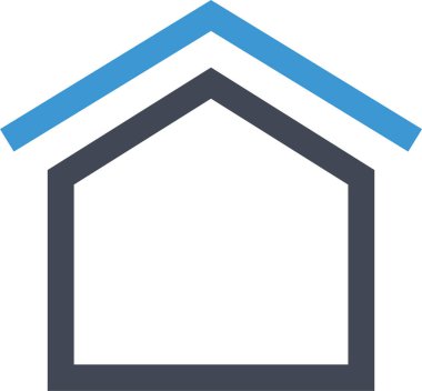 Basit emlak konsepti simgesi, vektör illüstrasyonu