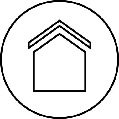 Gayrimenkul simgesinin vektör illüstrasyonu