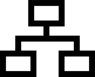 hiyerarşi. Web simgesi basit illüstrasyon