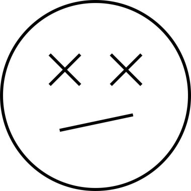 yüz simgesi, vektör illüstrasyonu 