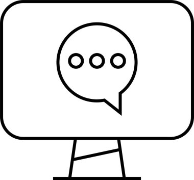 SMS ve Metin konuşma ikonu vektör illüstrasyonu