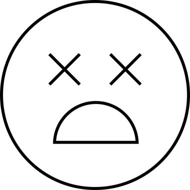 yüz simgesi, vektör illüstrasyonu 