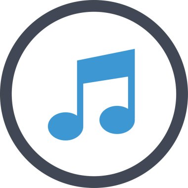 Müzik. Web simgesi basit tasarım