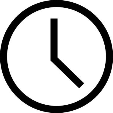 Saat. Web simgesi basit tasarım