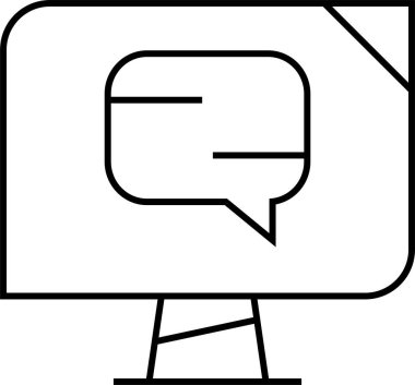 SMS ve Metin konuşma ikonu vektör illüstrasyonu